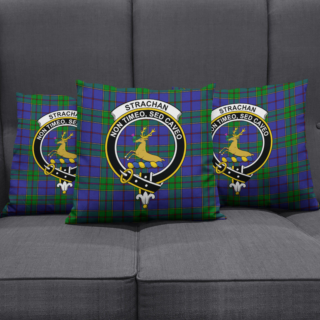 Strachan Tartan Crest Pillow Cover