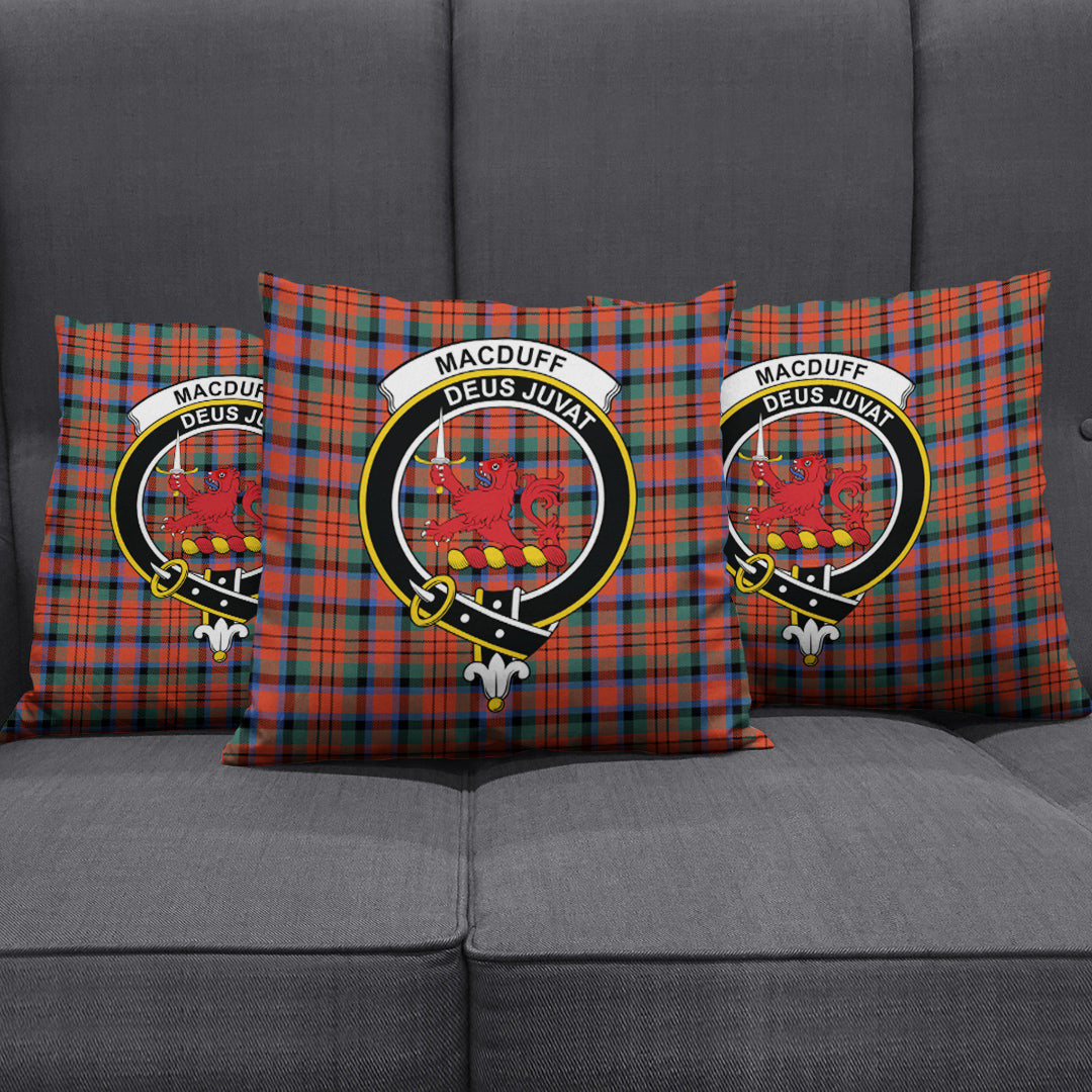 MacDuff Ancient Tartan Crest Pillow Cover