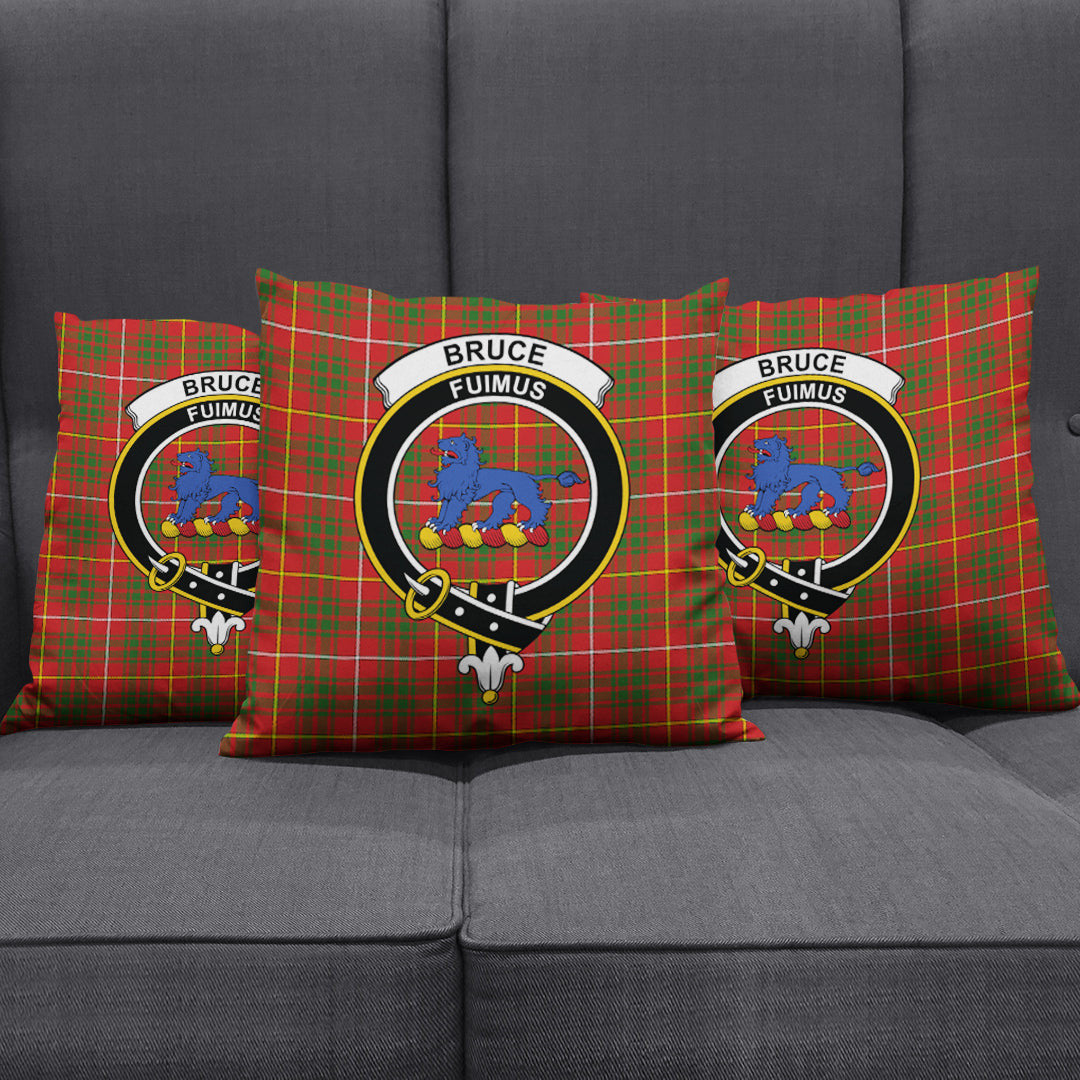 Bruce Modern Tartan Crest Pillow Cover