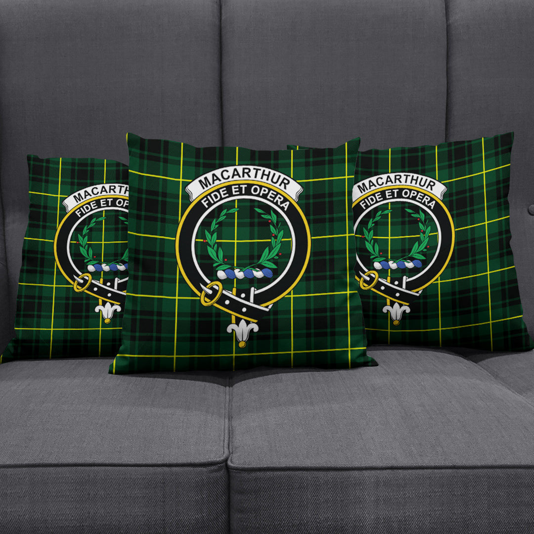 MacArthur Modern Tartan Crest Pillow Cover