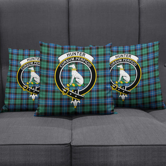 Hunter Ancient Tartan Crest Pillow Cover