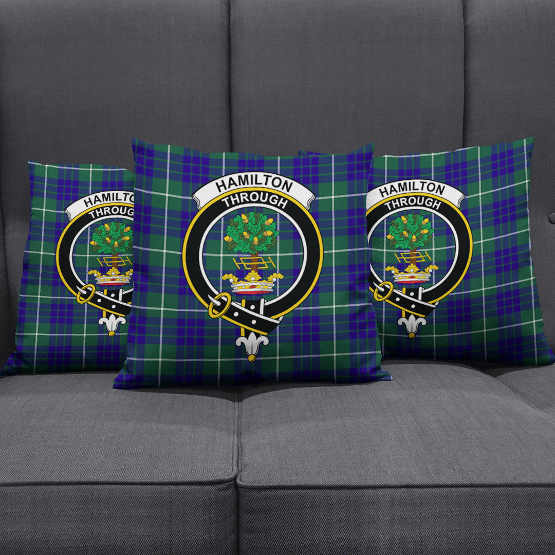 Hamilton Hunting Modern Tartan Crest Pillow Cover