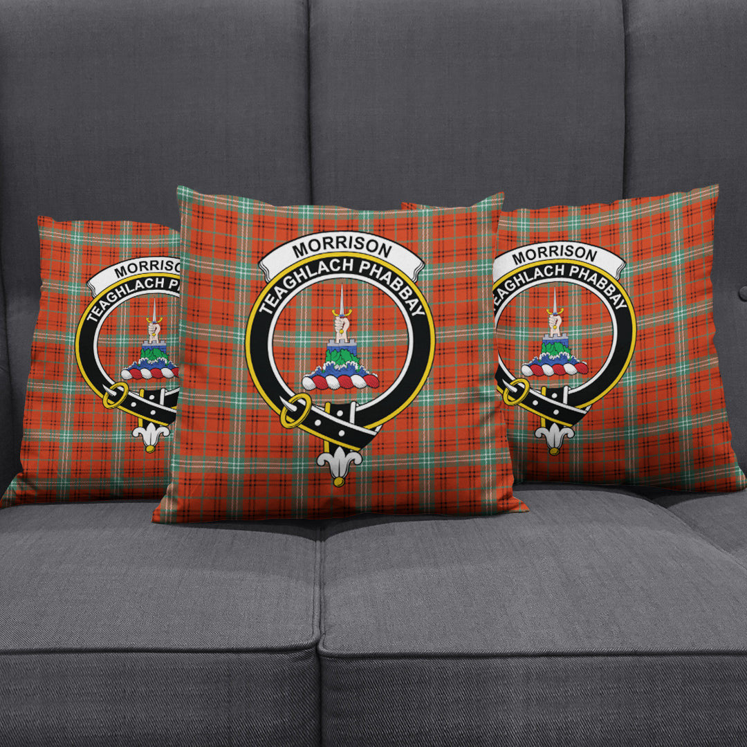 Morrison Red Ancient Tartan Crest Pillow Cover