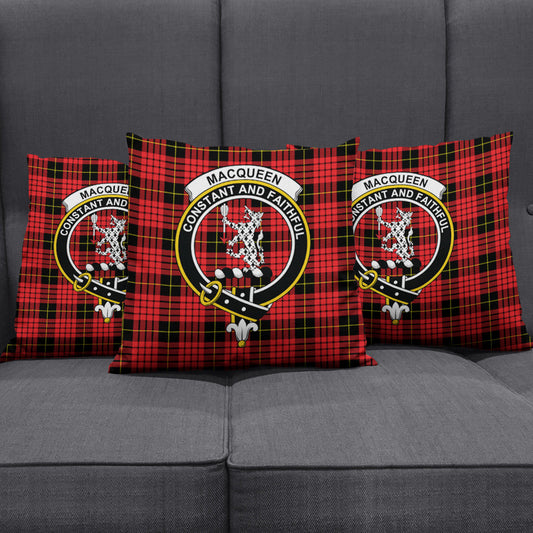 MacQueen Modern Tartan Crest Pillow Cover