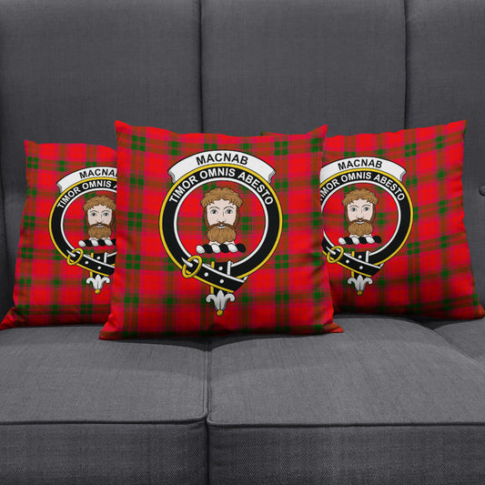 MacNab Modern Tartan Crest Pillow Cover