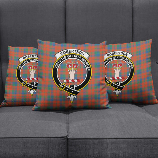 Robertson Ancient Tartan Crest Pillow Cover