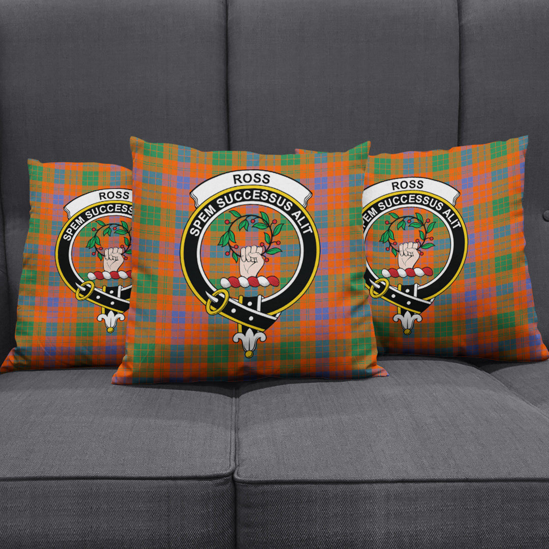 Ross Ancient Tartan Crest Pillow Cover