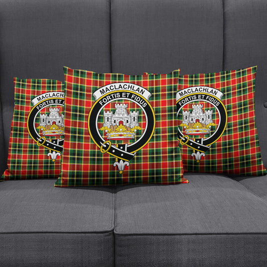 MacLachlan Hunting Modern Tartan Crest Pillow Cover