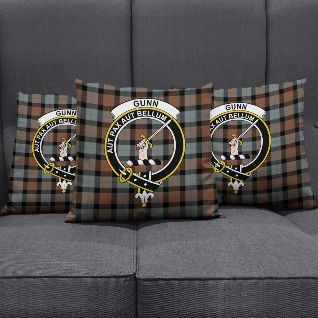 Gunn Weathered Tartan Crest Pillow Cover