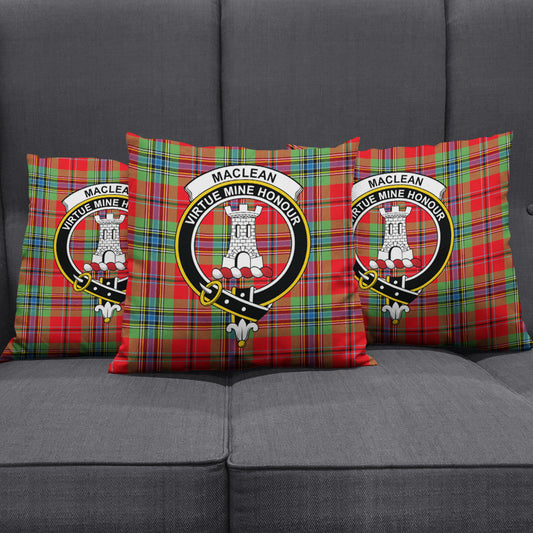 MacLean of Duart Modern Tartan Crest Pillow Cover