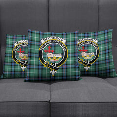 MacDonald of the Isles Hunting Ancient Tartan Crest Pillow Cover
