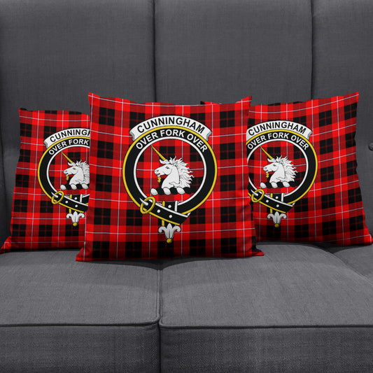 Cunningham Modern Tartan Crest Pillow Cover