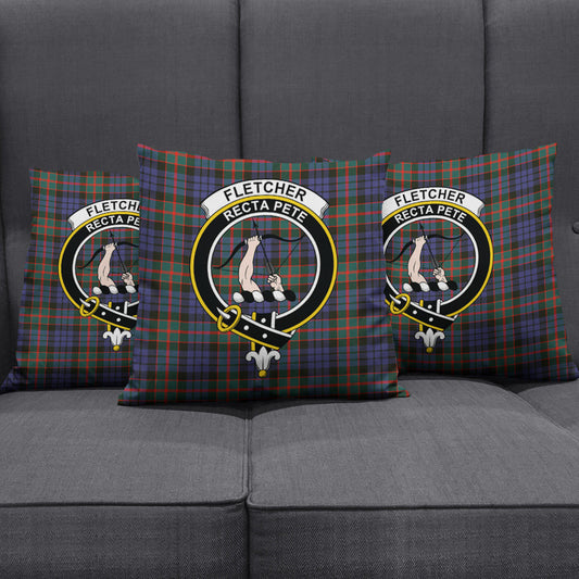 Fletcher of Dunans Tartan Crest Pillow Cover