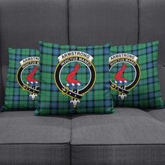 Armstrong Ancient Tartan Crest Pillow Cover