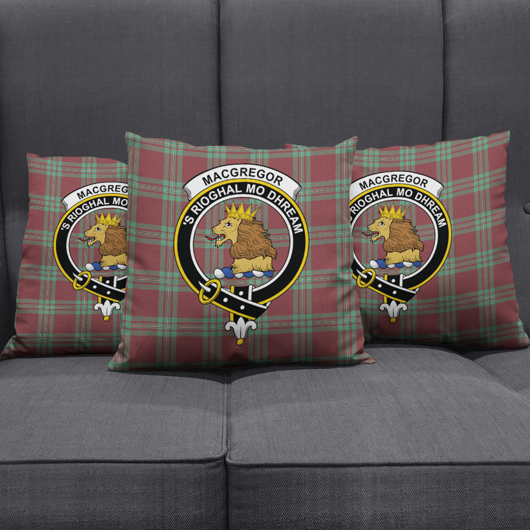 MacGregor Hunting Ancient Tartan Crest Pillow Cover