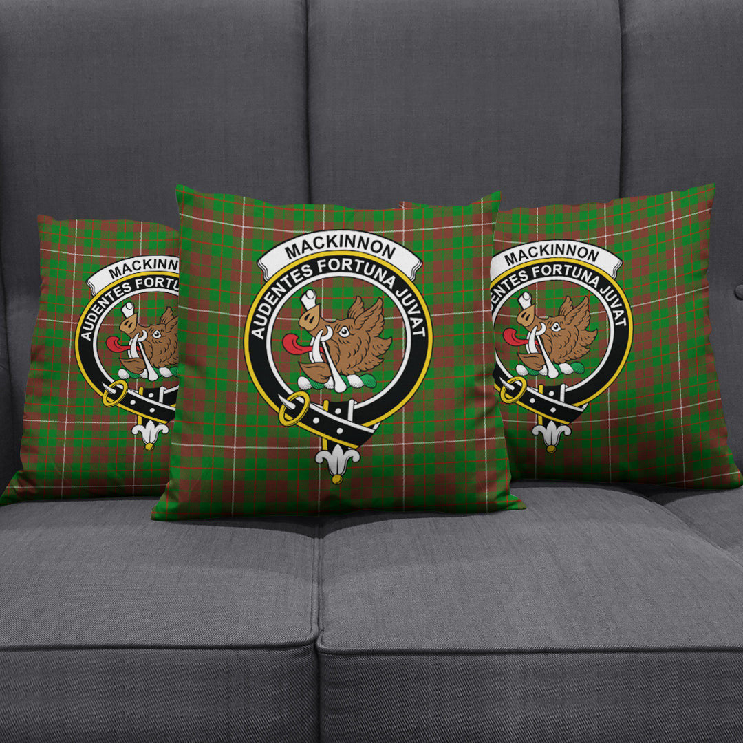 MacKinnon Hunting Modern Tartan Crest Pillow Cover