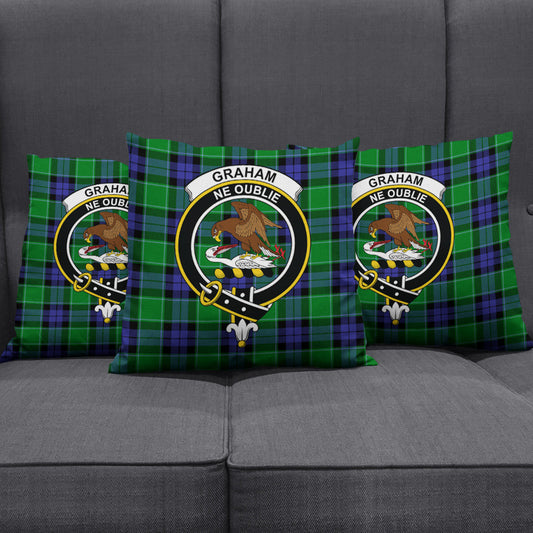 Graham of Menteith Modern Tartan Crest Pillow Cover