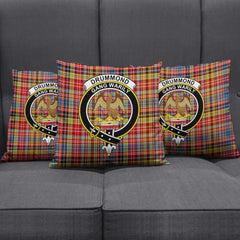Drummond of Strathallan Tartan Crest Pillow Cover