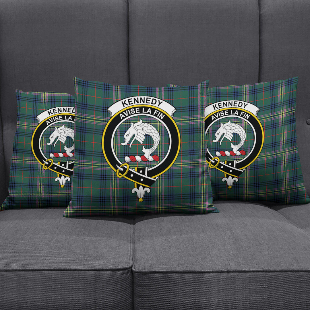 Kennedy Modern Tartan Crest Pillow Cover