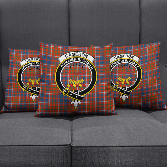 Cameron of Lochiel Ancient Tartan Crest Pillow Cover