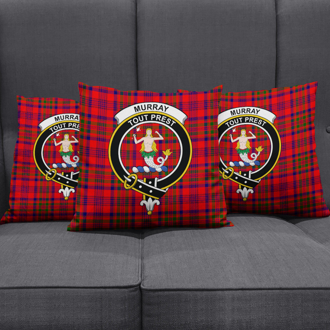 Murray of Tulloch Modern Tartan Crest Pillow Cover