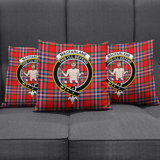 MacFarlane Modern Tartan Crest Pillow Cover