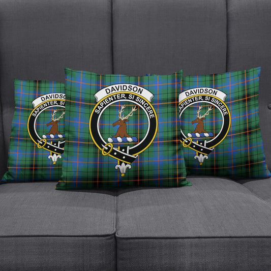 Davidson Ancient Tartan Crest Pillow Cover