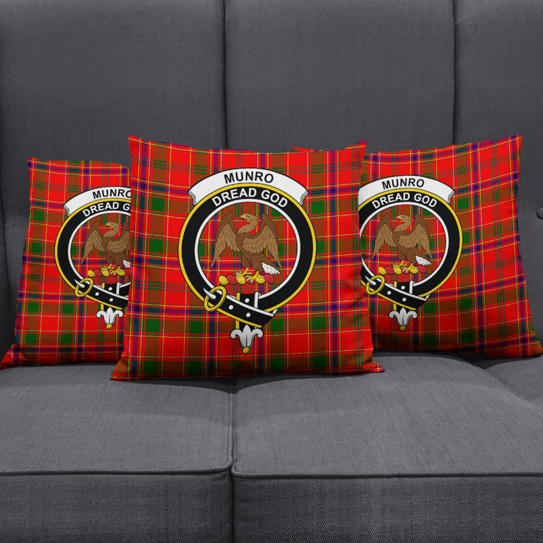 Munro Modern Tartan Crest Pillow Cover