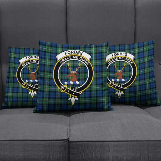 Forbes Ancient Tartan Crest Pillow Cover