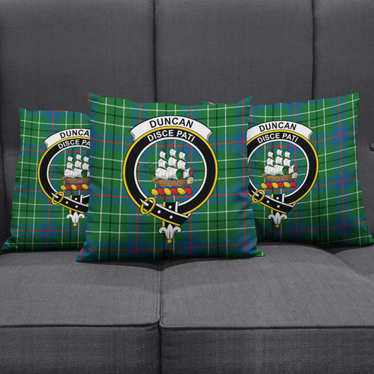 Duncan Ancient Tartan Crest Pillow Cover