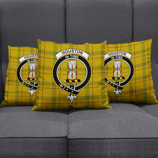 Houston Tartan Crest Pillow Cover