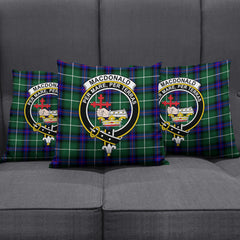 MacDonald of the Isles Hunting Modern Tartan Crest Pillow Cover