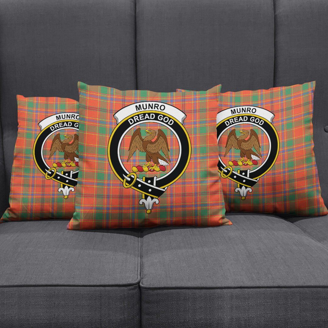 Munro Ancient Tartan Crest Pillow Cover