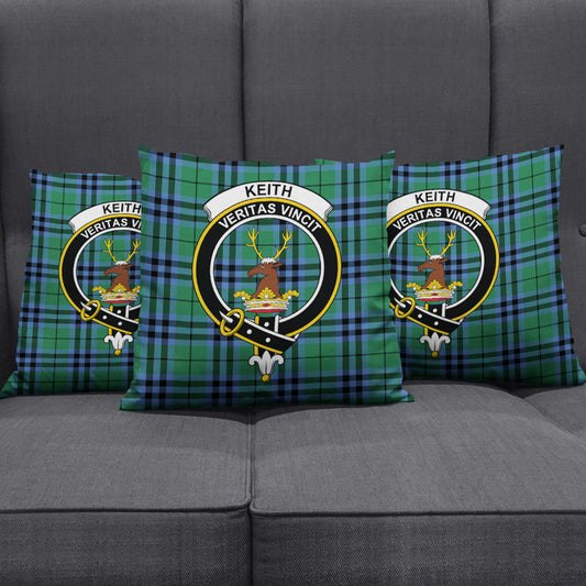 Keith Ancient Tartan Crest Pillow Cover