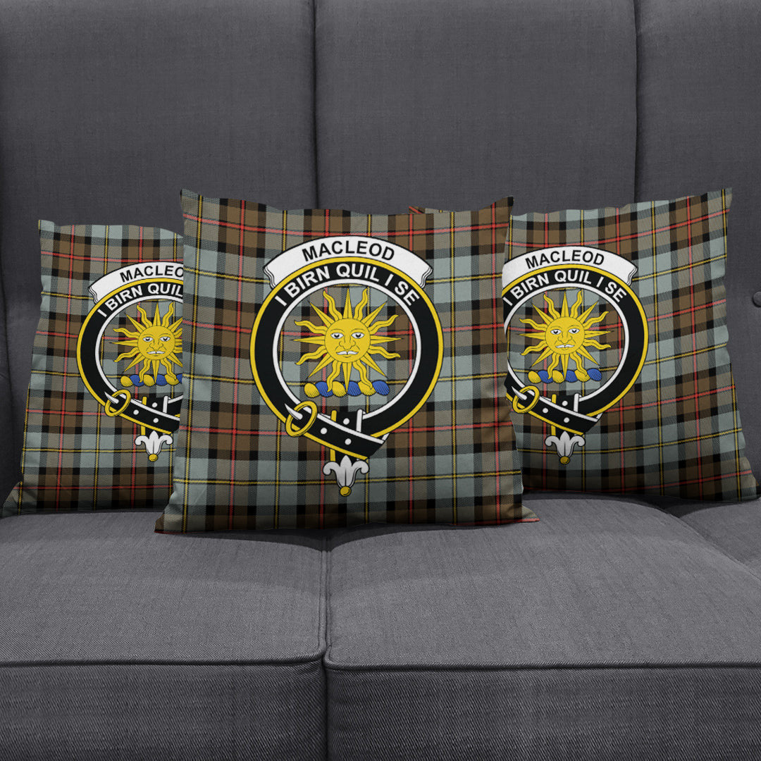 MacLeod of Harris Weathered Tartan Crest Pillow Cover