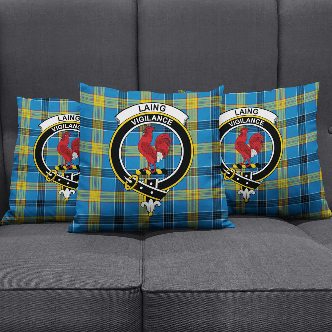 Laing Tartan Crest Pillow Cover