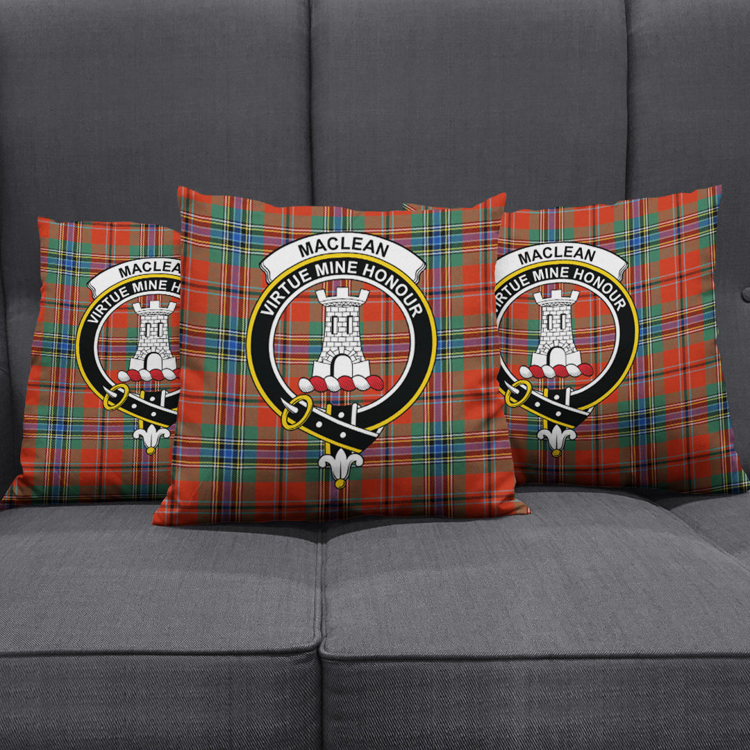 MacLean of Duart Ancient Tartan Crest Pillow Cover