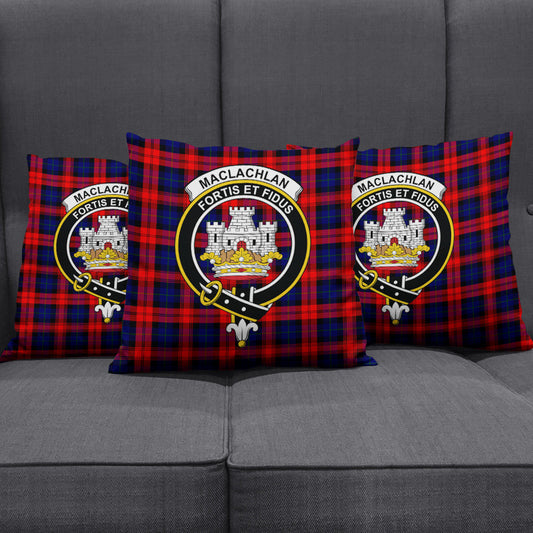 MacLachlan Modern Tartan Crest Pillow Cover