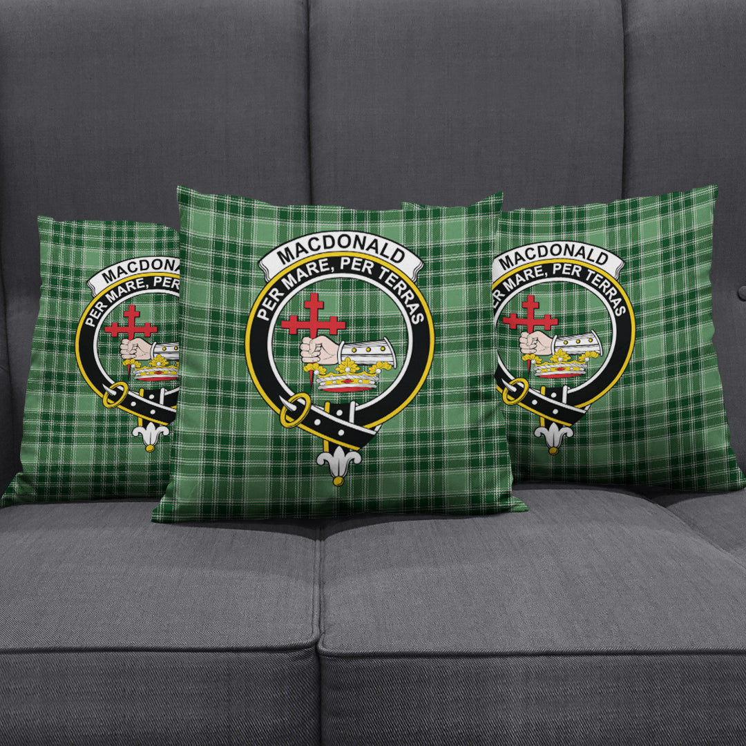 MacDonald Lord of the Isles Hunting Tartan Crest Pillow Cover