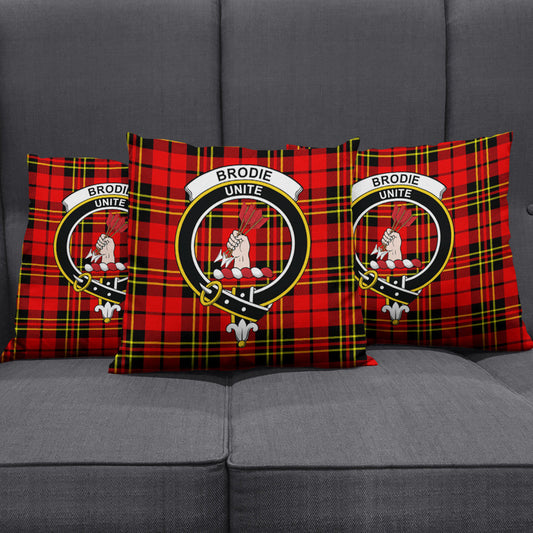 Brodie Modern Tartan Crest Pillow Cover