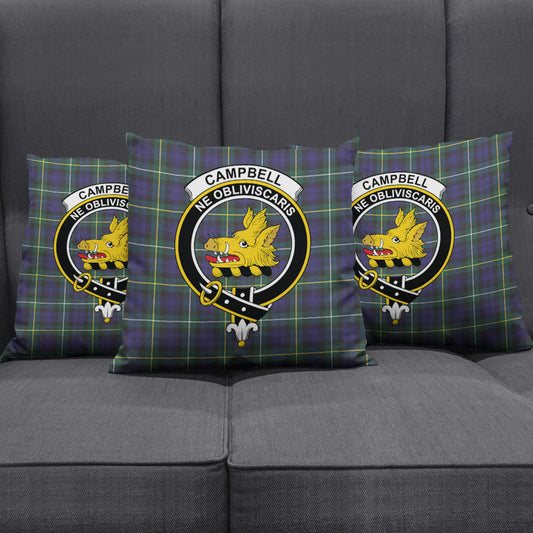 Campbell Argyll Modern Tartan Crest Pillow Cover