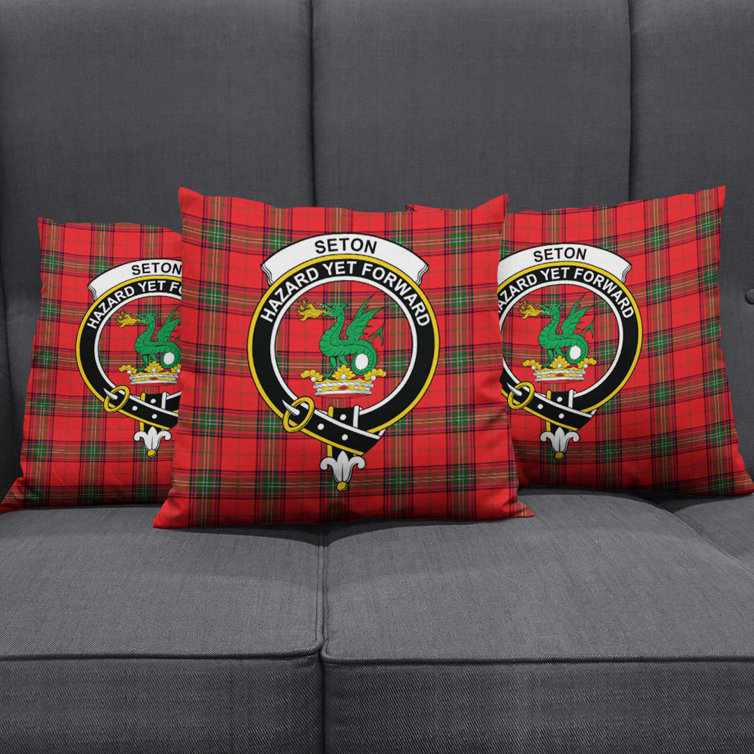 Seton Modern Tartan Crest Pillow Cover