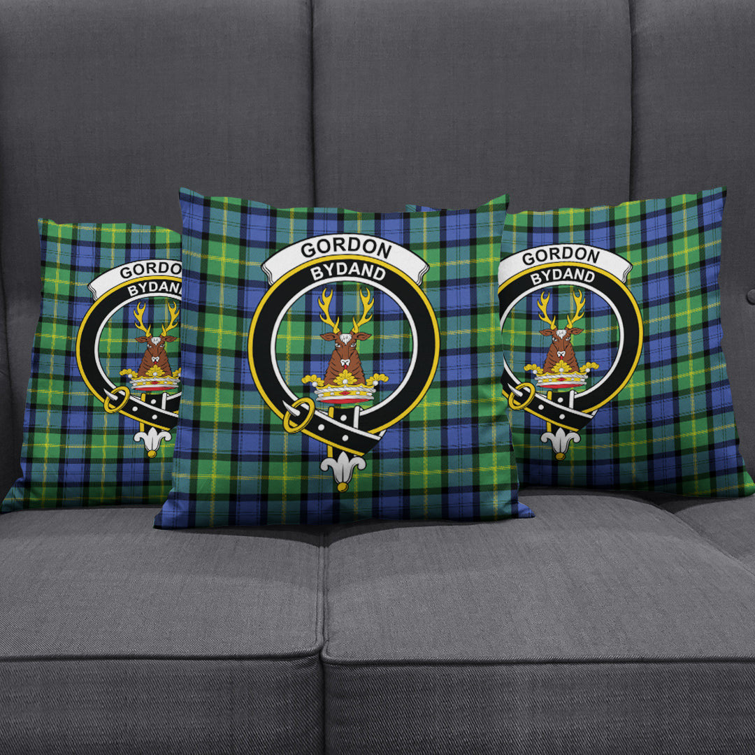 Gordon Old Ancient Tartan Crest Pillow Cover