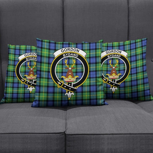 Gordon Old Ancient Tartan Crest Pillow Cover