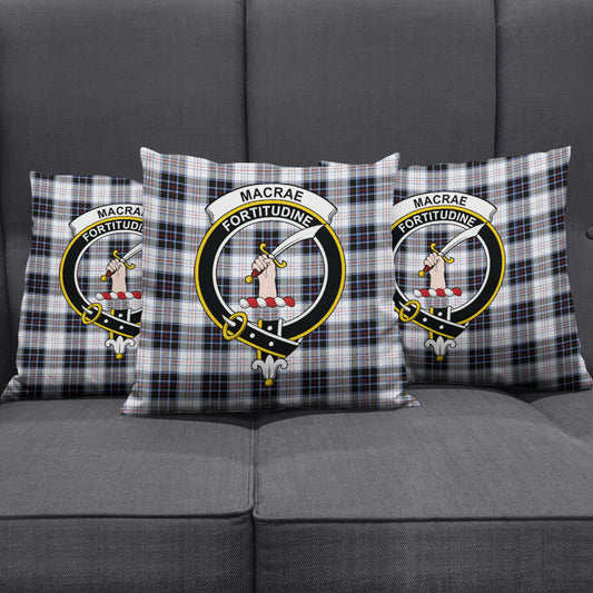 MacRae Dress Modern Tartan Crest Pillow Cover