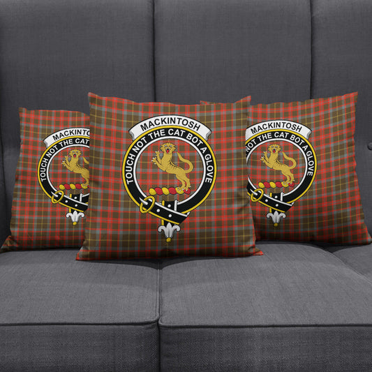 MacKintosh Hunting Weathered Tartan Crest Pillow Cover