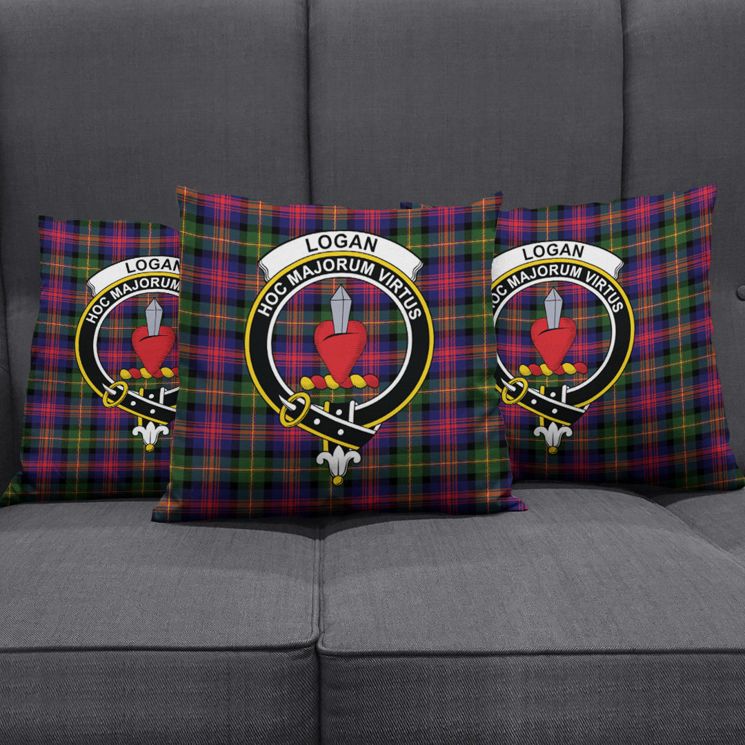 Logan Modern Tartan Crest Pillow Cover