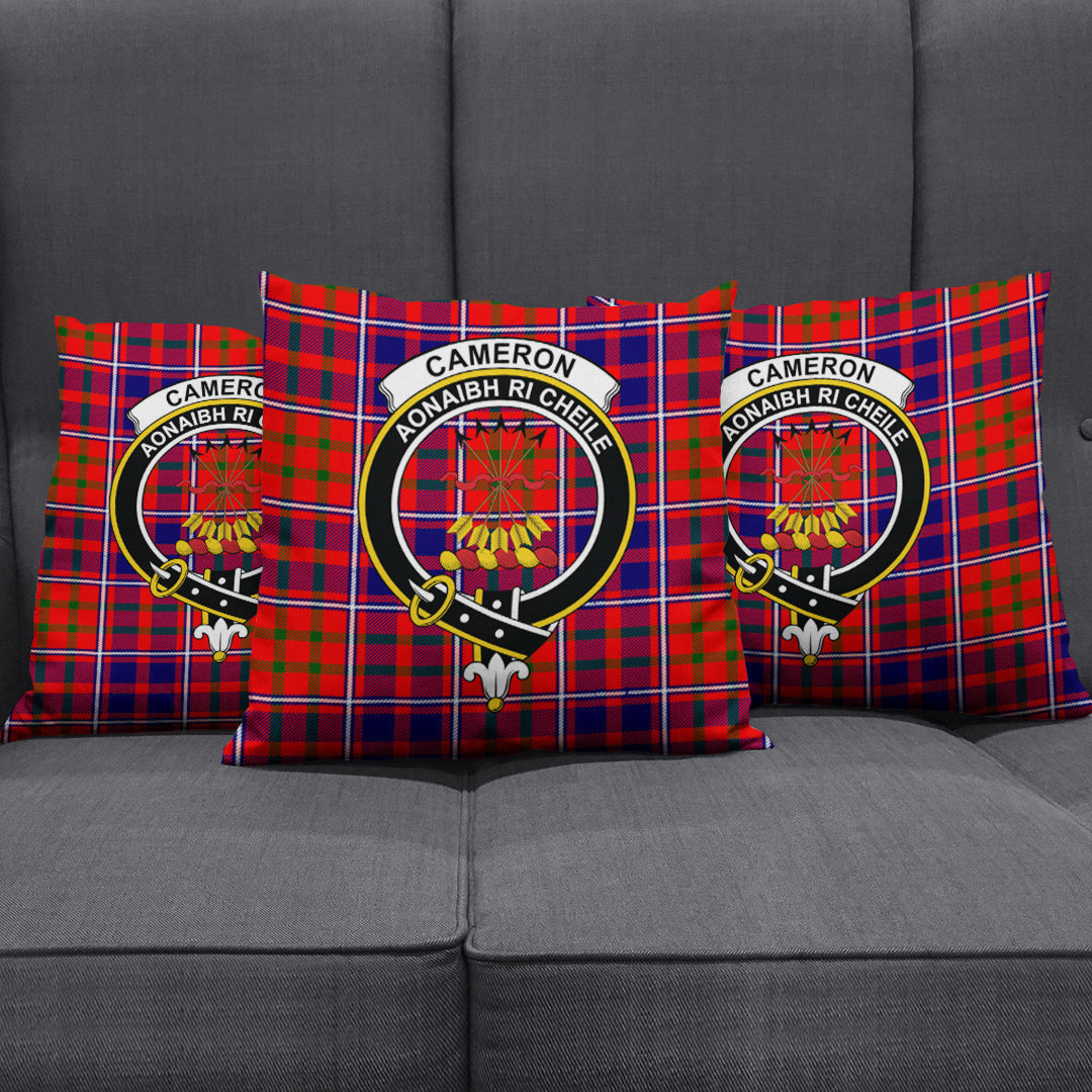 Cameron of Lochiel Modern Tartan Crest Pillow Cover