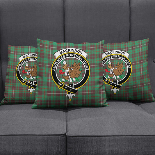 MacKinnon Hunting Ancient Tartan Crest Pillow Cover