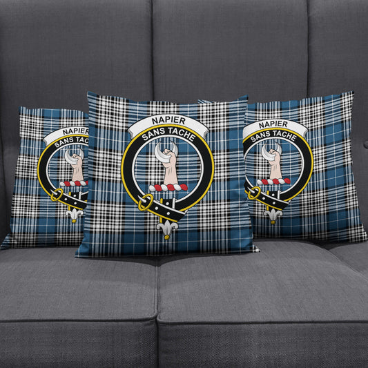 Napier Modern Tartan Crest Pillow Cover